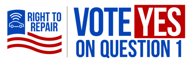 right to repair coalition logo and slogan – vote yes on question 1
