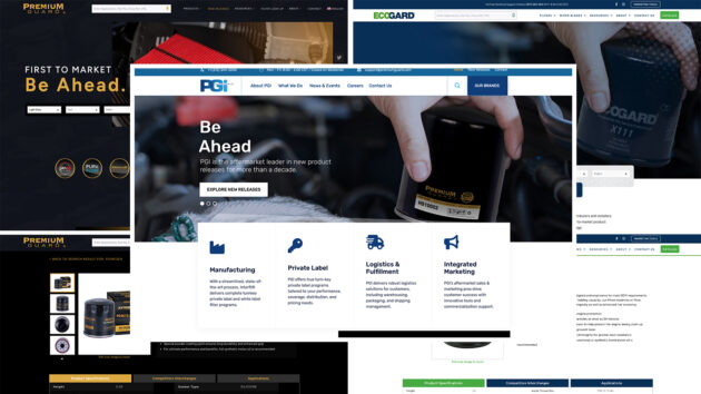 screenshots of pgi's newest websites